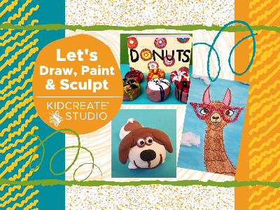 Let's Draw, Paint & Sculpt- Weekly Class (6-10 Years)