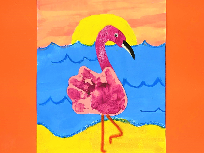 Keepsake Art - Handprint Flamingo (18m-4 Years) Keepsake Art - Handprint Flamingo (18m-4 Years)